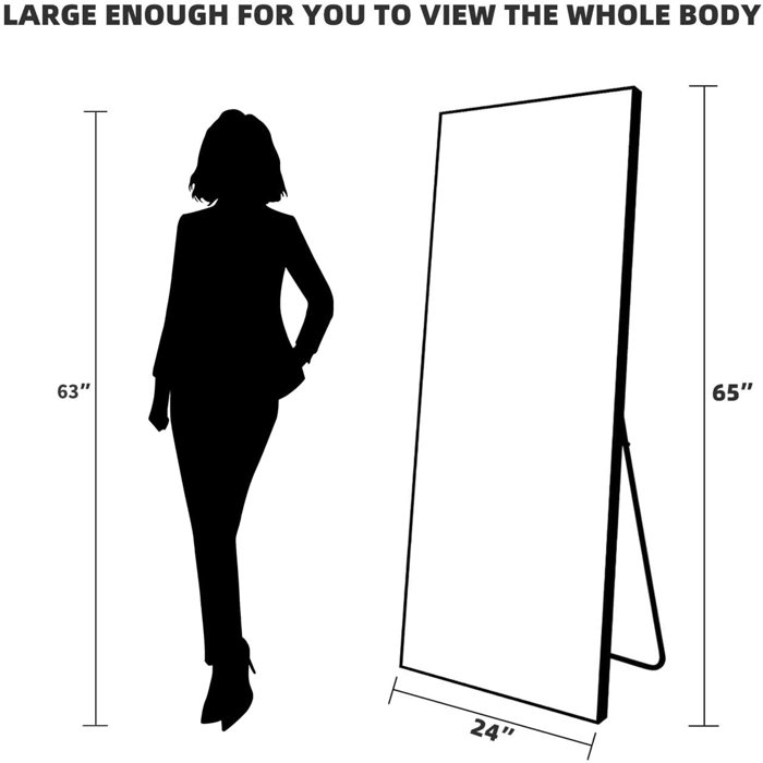 Latitude Run® Chardey Beveled Lighted Full Length Mirror & Reviews